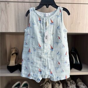 Angel Dear Nautical Baby Romper, size 6-12 months. NWT